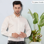 Classic White Printed Men's Cotton Shirt