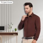 Rich Chocolate Brown Formal Shirt - Image 6