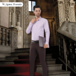 Lilac Textured Men's Shirt - Image 5