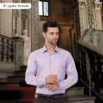 Lilac Textured Men's Shirt