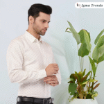 Classic White Printed Men's Cotton Shirt - Image 3