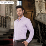 Lilac Textured Men's Shirt - Image 2