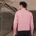 Elegant Pink Cotton Men's Shirt - Image 2