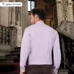 Lilac Textured Men's Shirt - Image 6