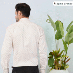 Classic White Printed Men's Cotton Shirt - Image 5
